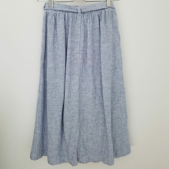 BCBG Blue & White Striped Wrap Skirt - Picture 3 of 4